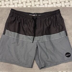 O'Neill Men's Charcoal and Light Gray Board Shorts